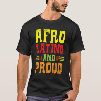 Camiseta Mens Afro Latino E História Negra Orgulhosa Mês De