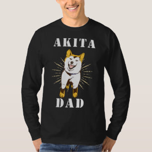 Camiseta Mens Akita Pai Akita Dog Akita Inu Shiba Inu Akit