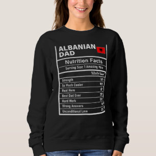 Camiseta Mens Albaneses Pais Fatos Nutrição Dia de os pais 