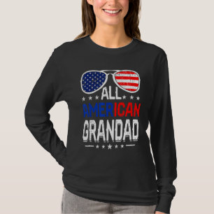 Camiseta Mens All American Grandad 4 De Julho De Dia de os