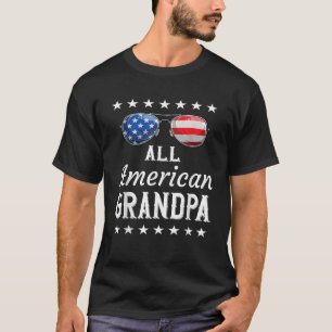 Camiseta Mens All American Grandpa 4 de julho Família M