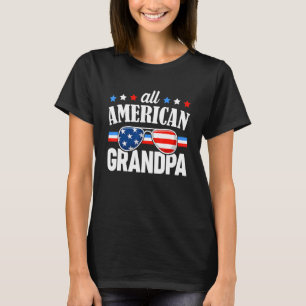 Camiseta Mens All American Grandpa 4 De Julho Família Usa M