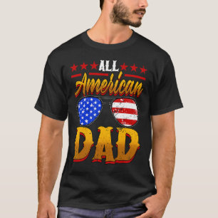 Camiseta Mens All American Pai 4º Dia Da Independência De J