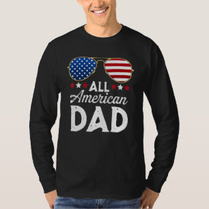 Camiseta Mens All American Pai Patriótico 4 De Julho Usa Fl