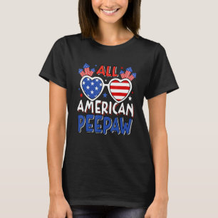 Camiseta Mens All American Peepaw 4º De Julho Bandeira Amer