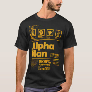 Camiseta Mens Alpha African 1906 Fraternity Information Des