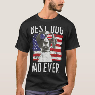 Camiseta Mens American Flag Best Dog Pai Alguma Vez Em Shor