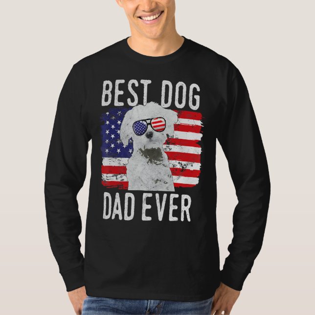 Camiseta Mens American Flag Best Dog Pai Alguma Vez Nos Eua (Frente)
