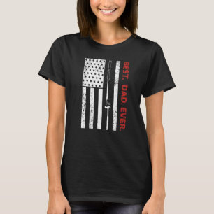 Camiseta Mens American Flag Best Woodworker Pai Ever Faes