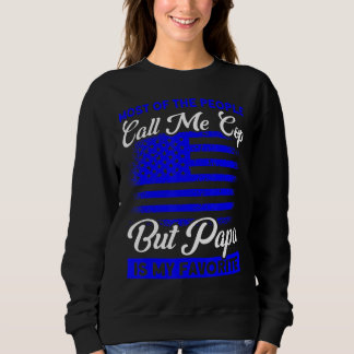 Camiseta Mens American Flag Cop Mas Papa É Meu Pol Favorito