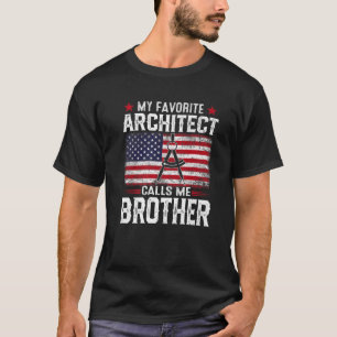 Camiseta Mens American Flag Meu Arquiteto Favorito Me Liga
