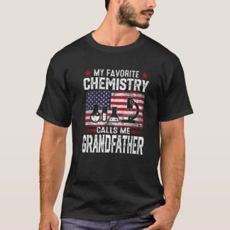 Camiseta Mens American Flag Minha Química Favorita Me Chama