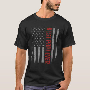 Camiseta Mens American Flag Pai Shirt Gift Para o Dia do Pa
