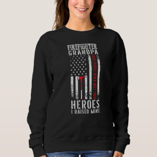 Camiseta Mens American Flag Proud Bombeiro Vovô I Rai