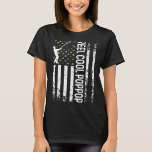 Camiseta Mens American Flag Reel Legal Poppop para Pai Husb