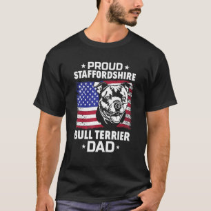 Camiseta Mens American Flag Staffy Proud Staffordshire Bull