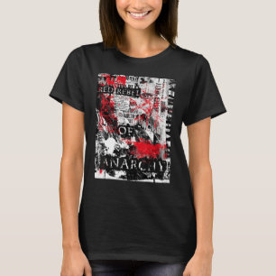 Camiseta Mens Anarchy Tea in Grunge Rebel Rock Grafite Str