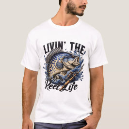 Camiseta Men's and Women's Livin' the Reel Life. 