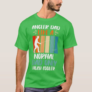 Camiseta Mens Angler pai como pai normal só pai mais frio
