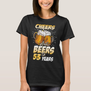Camiseta Mens Anima E Cerveja Aos 53 Anos 53º Aniversário