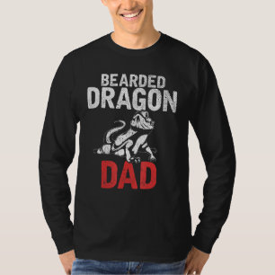 Camiseta Mens Animal Pet Pai Lizard Reptile Bearard Dragon