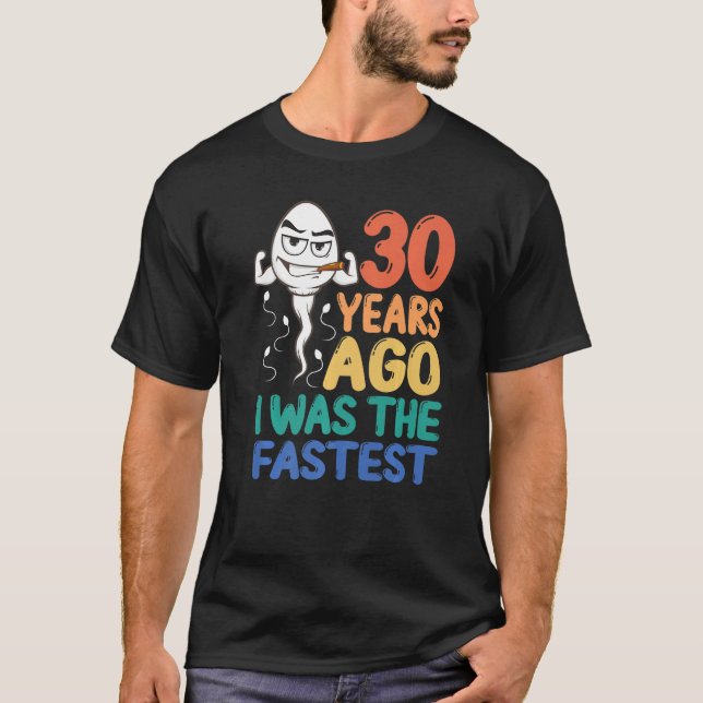 Camiseta Mens aniversário de 30 anos Gag Vestido Há 30 Anos (Frente)