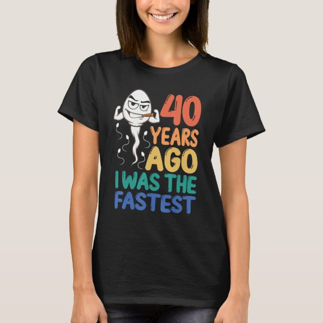 Camiseta Mens aniversário de 40 anos Gag Vestido Há 40 Anos (Frente)