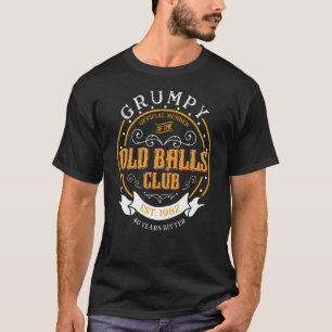 Camiseta Mens aniversário de 40 anos para Velhas Bolas Grum