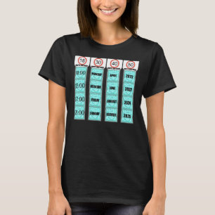 Camiseta Mens Aniversário Piada 18 30 40 50 Gag