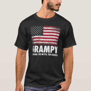 Camiseta Mens Apanham O Homem O Mito A Lenda Vovô Fa