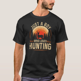 Camiseta Mens Apenas Um Menino Que Adora Caçá-Los.
