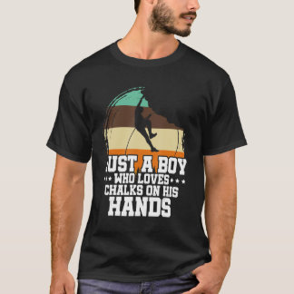 Camiseta Mens Apenas Um Menino Que Ama Giz Nas Mãos