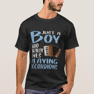 Camiseta Mens Apenas Um Menino Que Realmente Adora Jogar Ac