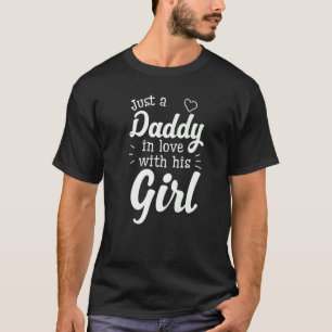 Camiseta Mens Apenas Um Pai Apaixonado Pela Rapariga Do Pai