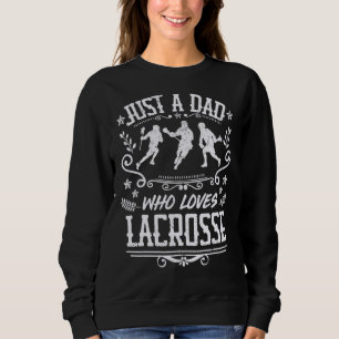 Camiseta Mens Apenas Um Pai Que Ama O Jogador Lacrosse Lax 