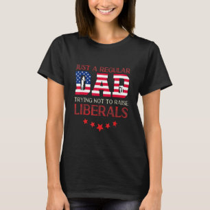 Camiseta Mens Apenas Um Pai Regular Tentando Não Levantar A