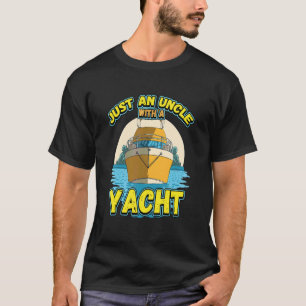 Camiseta Mens Apenas Um Tio Com Um Iate Boat Capitão 1