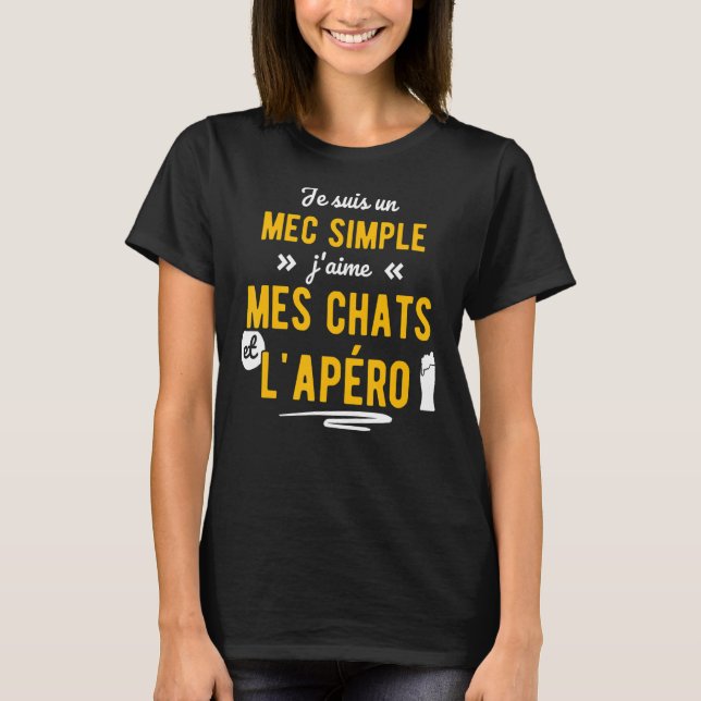 Camiseta Mens Apero Cat Idea (Frente)