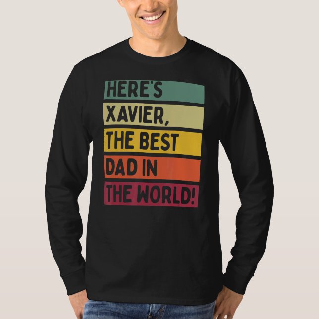 Camiseta Mens Aqui é Xavier O Melhor Pai Do Mundo (Frente)