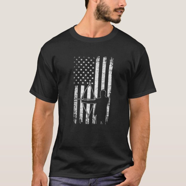 Camiseta Mens Archery Presente Com Bandeira Americana Para  (Frente)