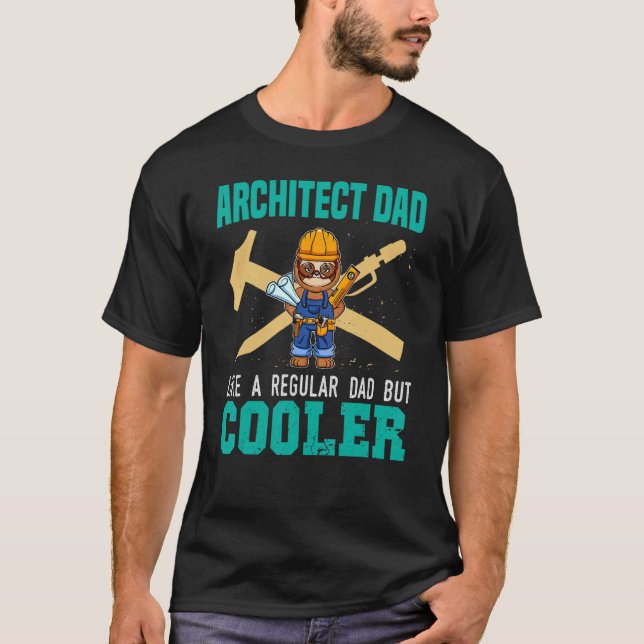 Camiseta Mens Architect Dad Like A Regular Dad But Cooler D (Frente)