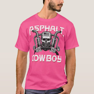 Camiseta Mens Asphalt Cowboy Funny Trucker Morre