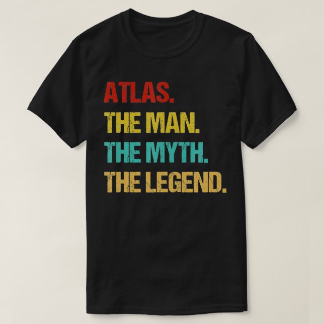 Camiseta Mens Atlas The Man the Myth the Legend  (Frente do Design)