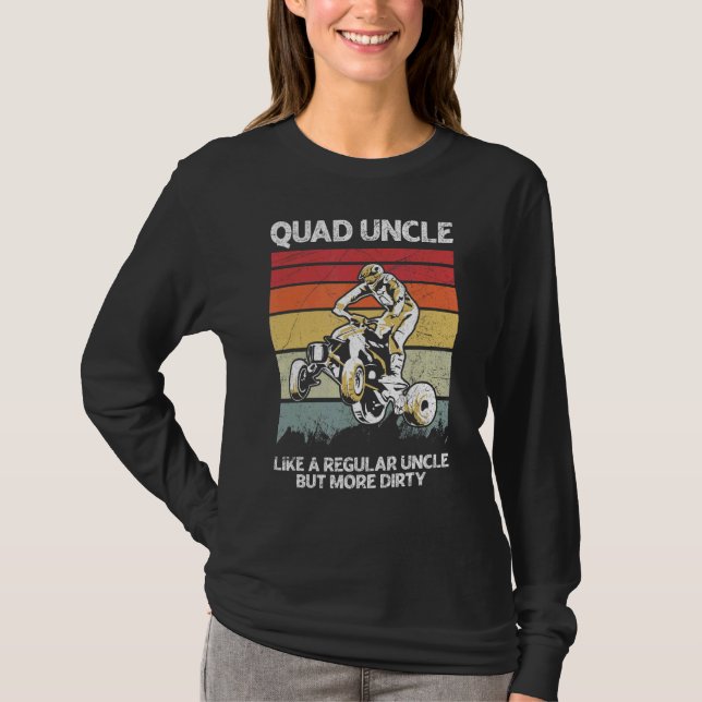 Camiseta Mens Atv Citação Do Seu Tio Quad (Frente)