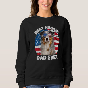 Camiseta Mens Aussie Pai American Flag Australiano Shepherd