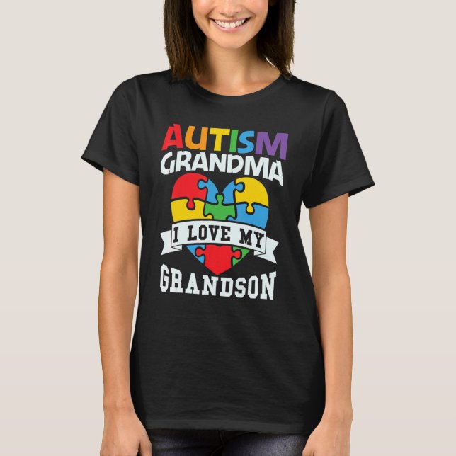 Camiseta Mens Autism Spectrum Disorder Avó Awarenes (Frente)