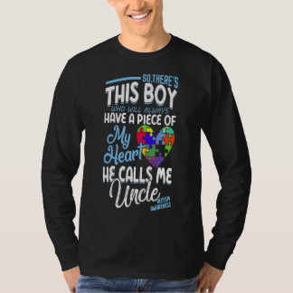 Camiseta Mens Autismo Tio Shirt Boy Quebra-cabeça