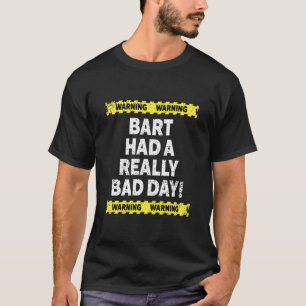 Camiseta Mens Avisando Que Bart Teve Um Humor De Dia Muito 