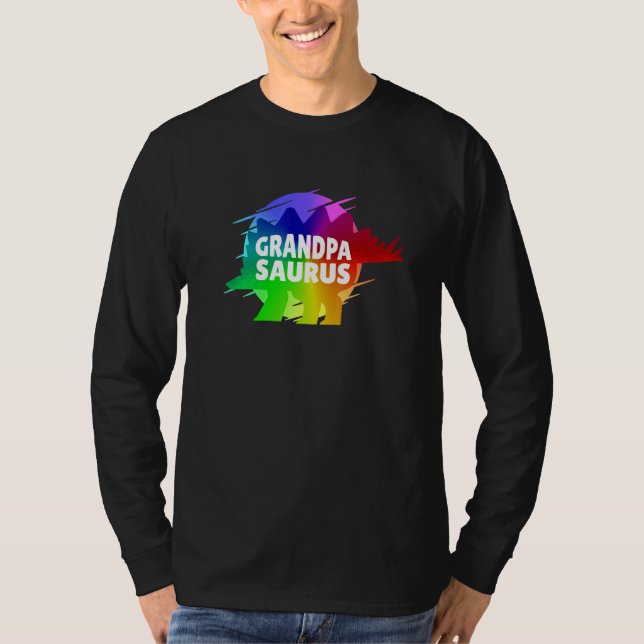 Camiseta Mens Avô Dino Grandpasaurus (Frente)