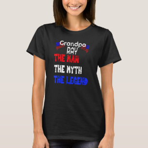 Camiseta Mens Avô Ray O Homem Mama Legenda